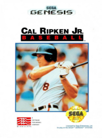 Cal Ripken Jr. Baseball Sega Genesis US box art